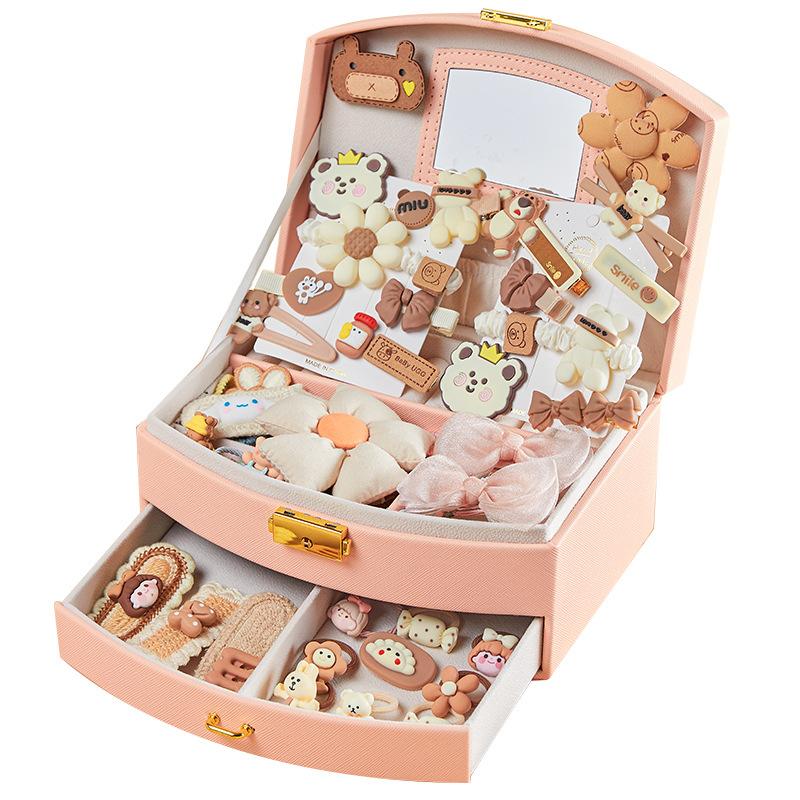 Children's Princess Jewelry Set Jewelry Box Girls Baby Girls Hair Accessories Storage Box