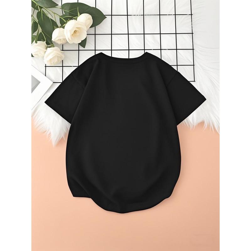Kids Crewneck Short Sleeve Tee, Capybara Pufferfish Print Sports Casual Top