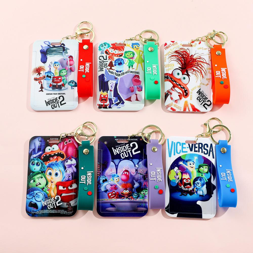 Colorful Silicone Keychain Featuring Inside Out Characters For Gifting And Collecting