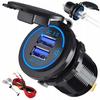 Dual Car Charger Socket Cigarette Lighter Mount 2X USB 5V 2.1A