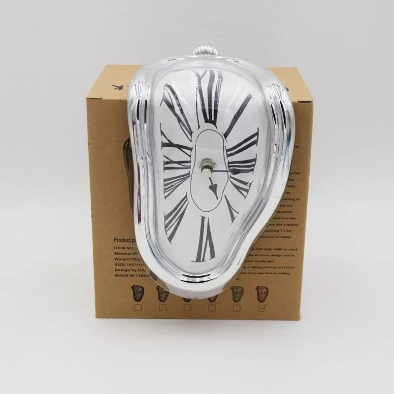 Surrealist Wall Clock Salvador Dali Inspired Distorted Design for Living Room Decor Silent Quartz Movement Unique Artistic Gift