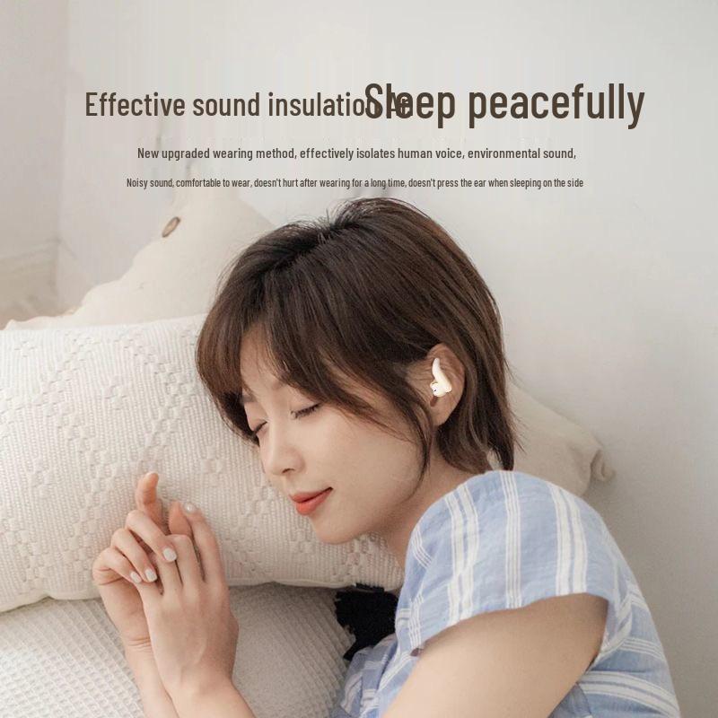 Jaliss C27 Bluetooth Earphones with Slide-Out Case, Perfect for Comfortable Side-Sleeping and Noise-Canceling.