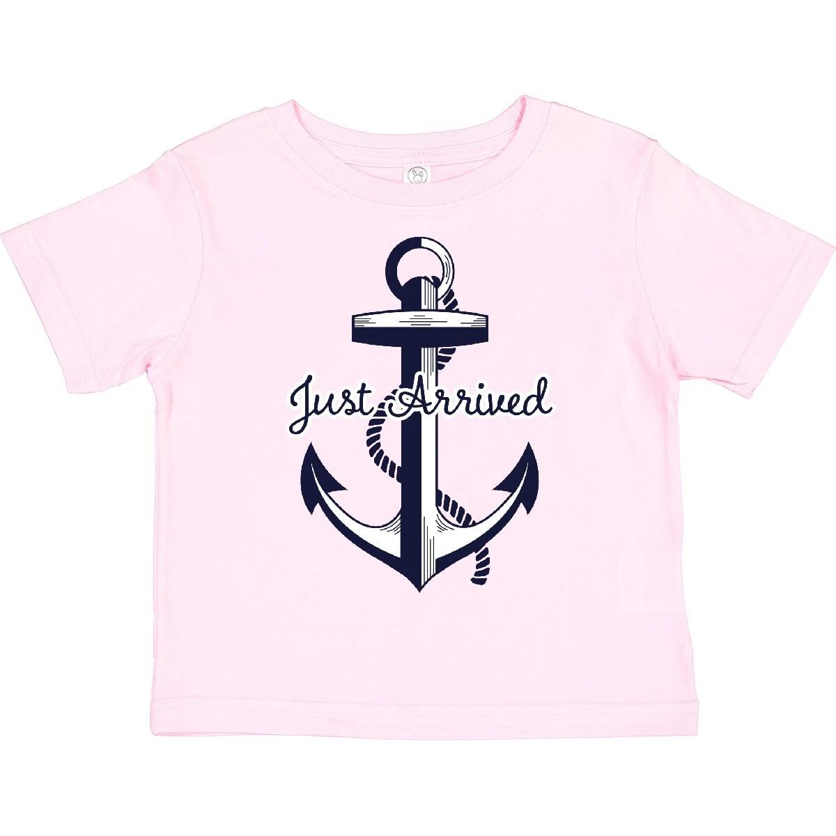 

Inktastic Just Arrived Anchor Toddler T-Shirt Children Birthday Navy Blue Born 130