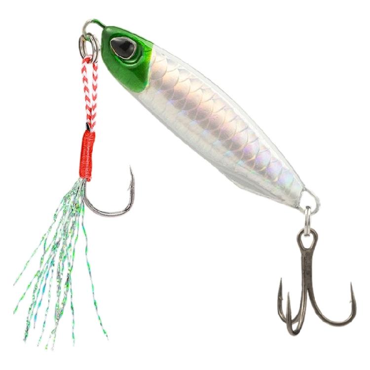 Colored Artificial Lures Features Double Hook and Slow Sinking Properties for Enhancing Fish Attraction