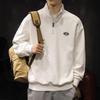 Men's Trendy Loose Half-Zip Stand Collar Sports Hoodie 2025 Spring/Autumn Collection