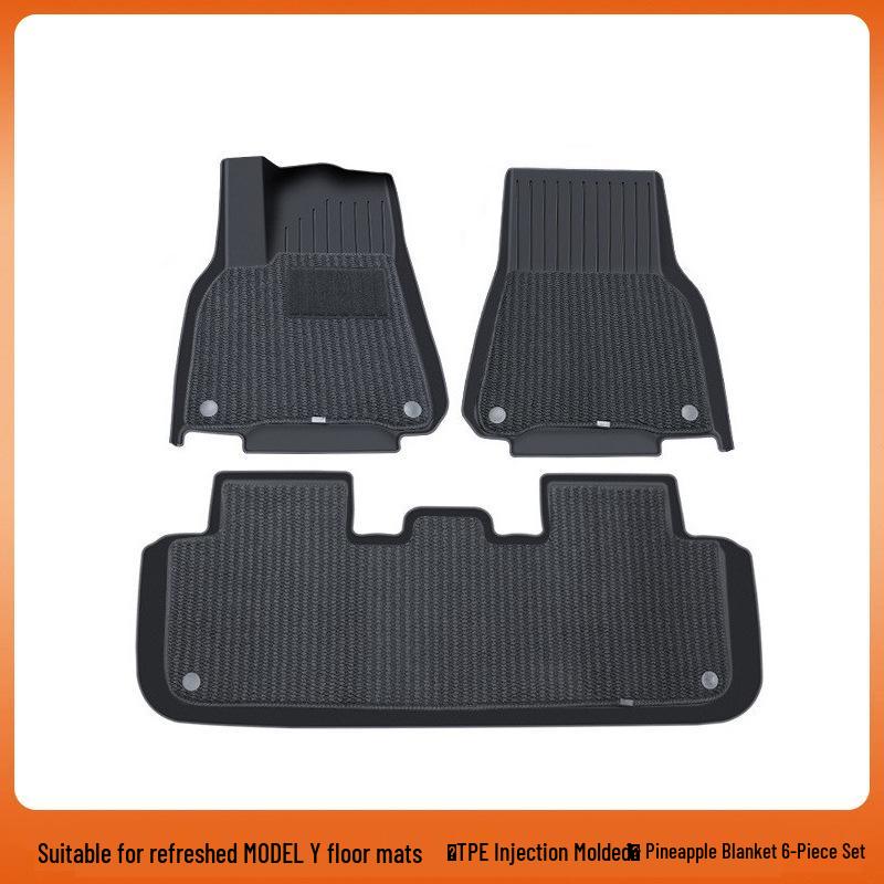 Tesla Model Y TPE All-Weather Floor Mats - Full Coverage Waterproof Design