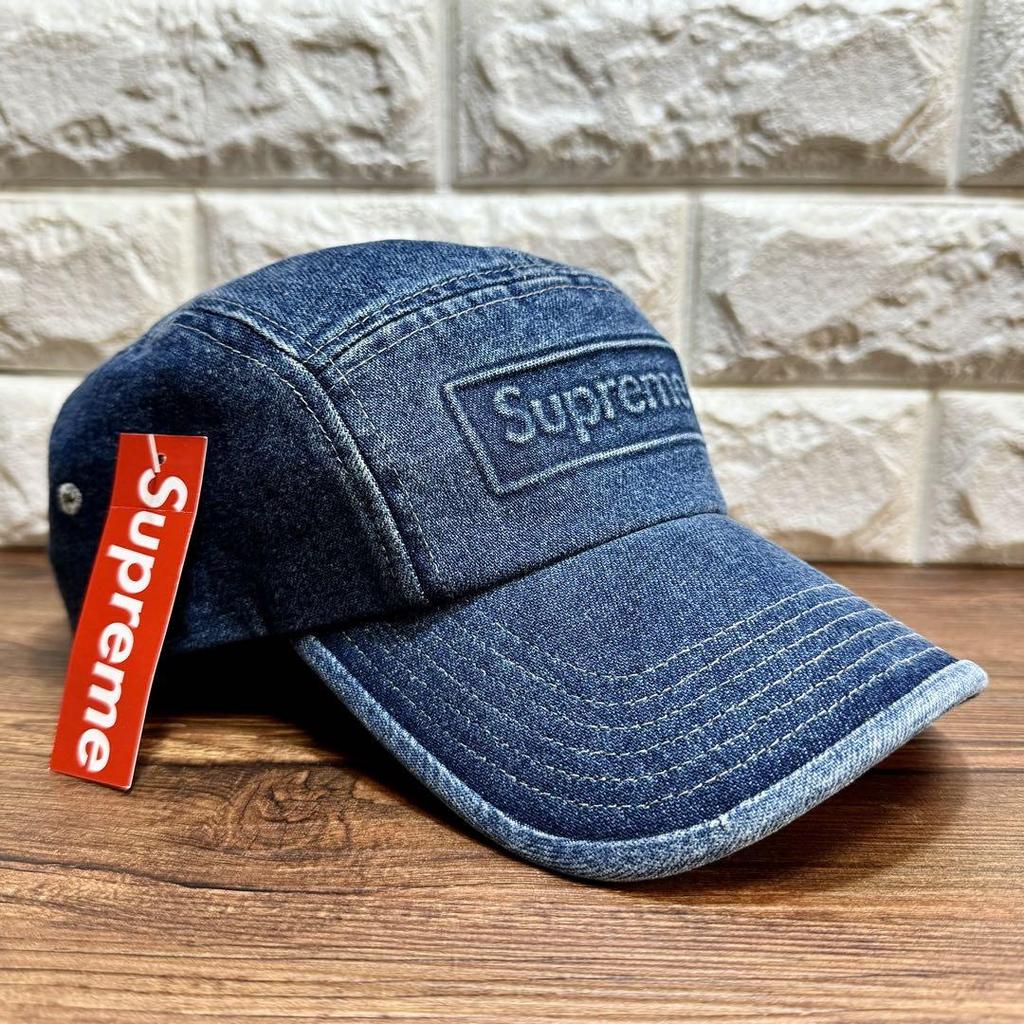 [USED] /All Tags Supreme Embossed Stonewash Camp Cap