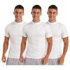 Herren 3-teiliges Mock-Neck Kurzarm-T-Shirt Lässiges einfarbiges Slim-Fit Oberteil Unterhemd Set