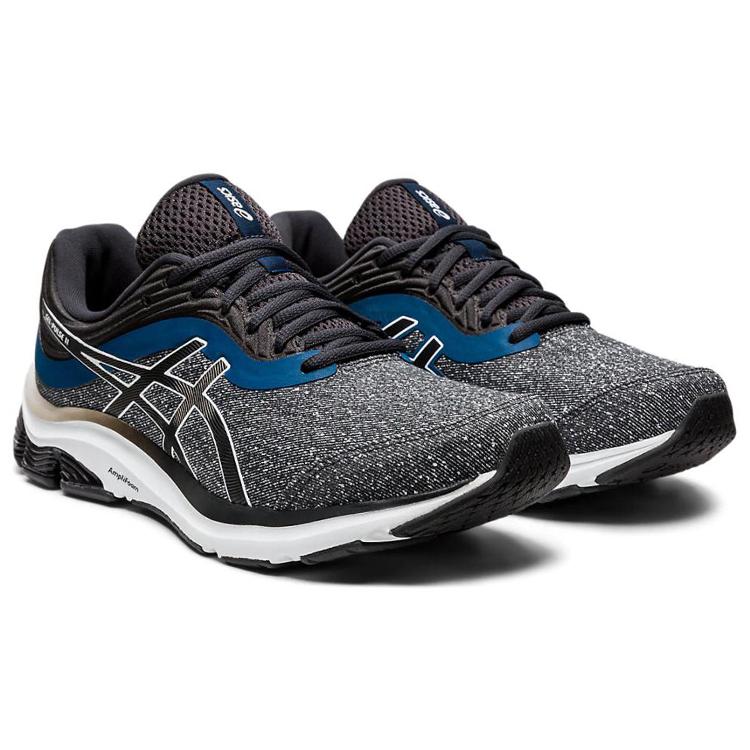 Asics Gel Pulse 11 Comfortable Textile, Synthetic Leather Low top Casual Running Shoes Men's Ink Gray White 1011A734-021