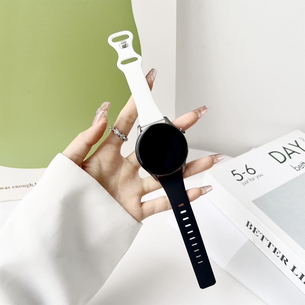 20 22mm Watch Strap for Samsung Galaxy Watch 6/5/4 40 44/Watch 5 Pro 45/Watch 6/4 Classic 43 47mm Soft Slim Silicone Band Correa