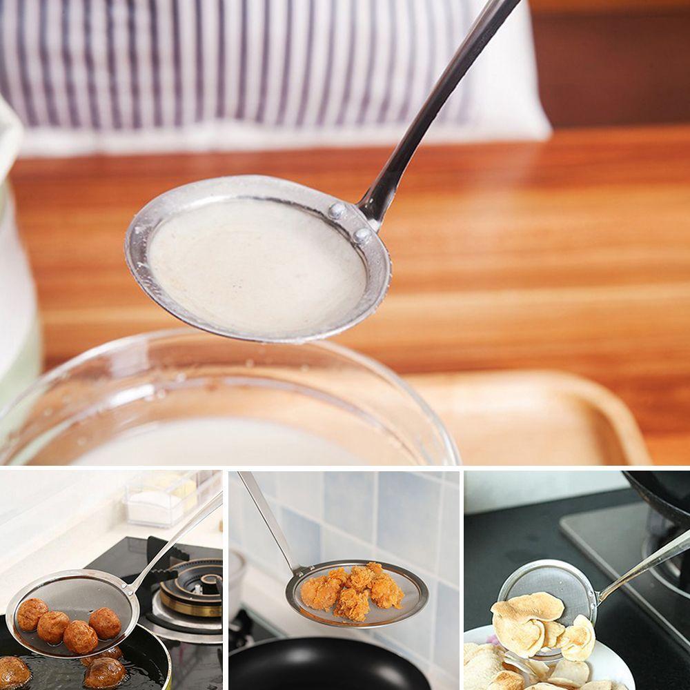 Top Hot Sell Unique New Kitchen Tools Fine Mesh Skimmer Strainer Ladle Stainless Steel