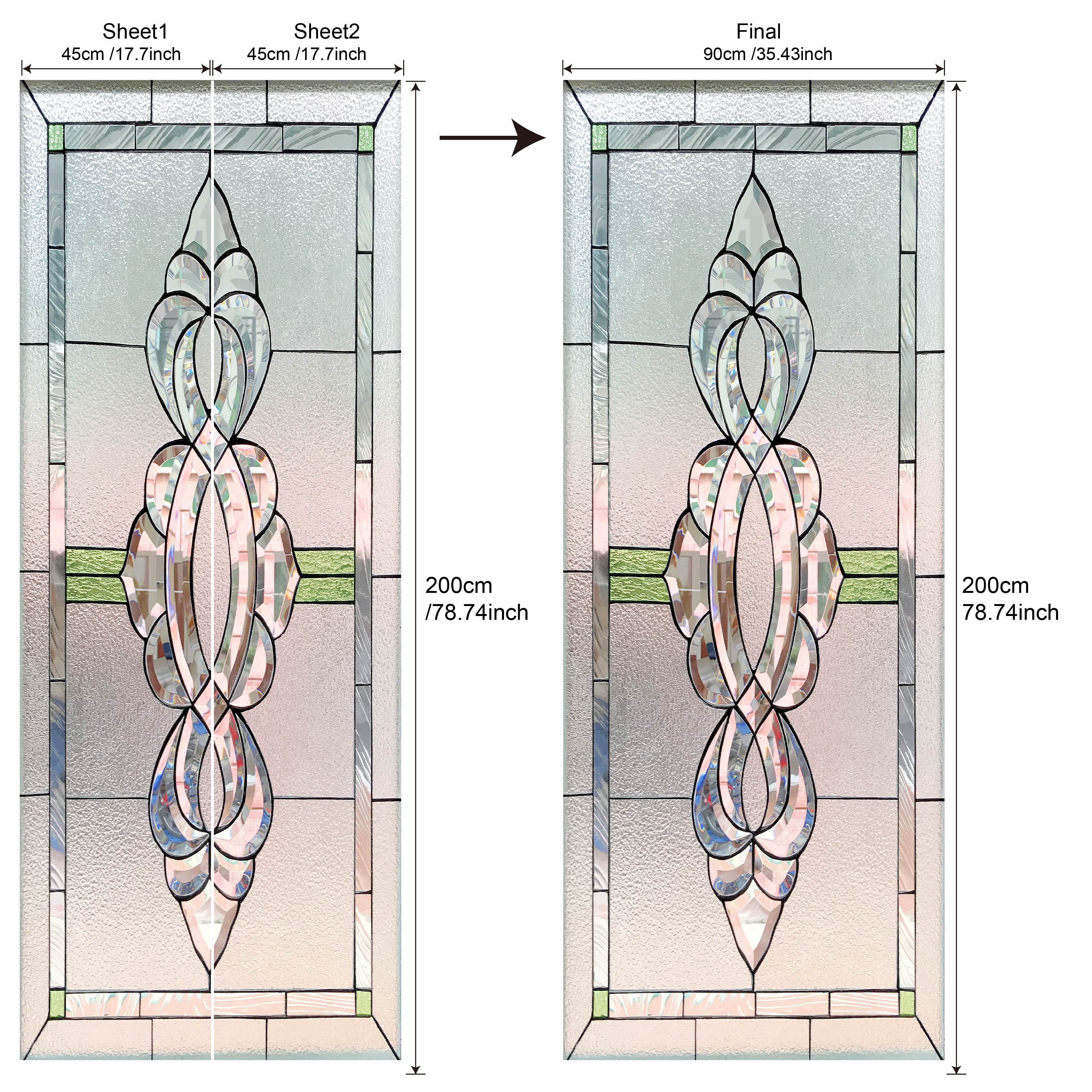 

Имитация прозрачного стекла, наклейки на дверь, 3D наклейки на дверь, съемные водонепроницаемые наклейки на стену, спальня, гостиная, сделай сам, обои 17.7*78.74inch*2pcs