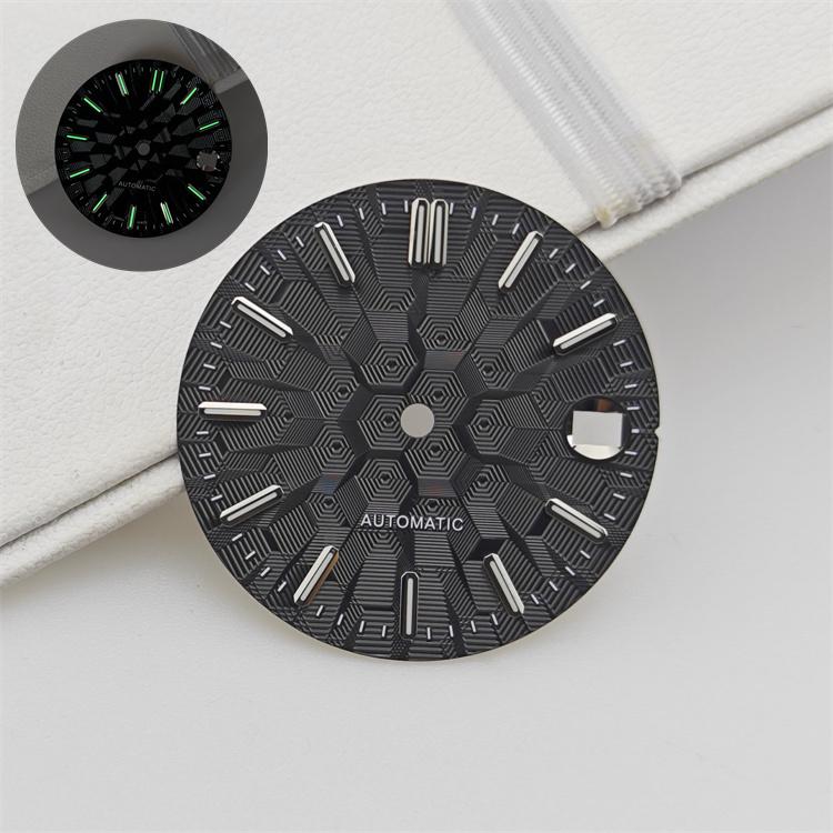 Механизм NH35, новый светящийся циферблат 28,5 мм, подходит для деталей модификации механических часов NH35/NH36