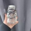Schädel-förmige Plastikflasche mit Deckel für Saft, Milchtee oder Kaltgetränke – 350 ml, 500 ml und 800 ml