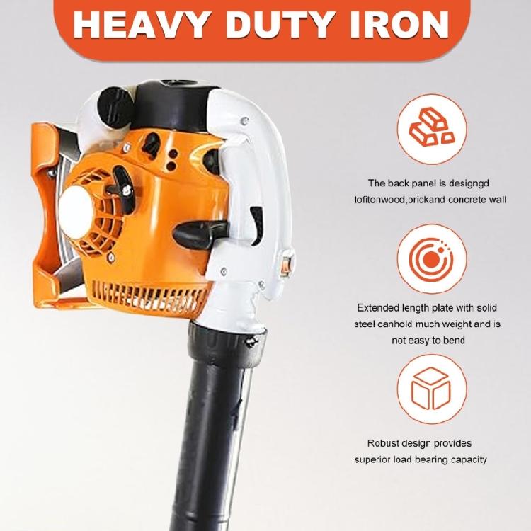 Professional Grade Tool Holders Blower Storage Rack For Outdoor Equipment 150LB Capacity Wall Mount Bracket No Wobbling