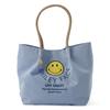 Smiley Face Embroidered Tote Bag, Women's, Stni-01, Blue