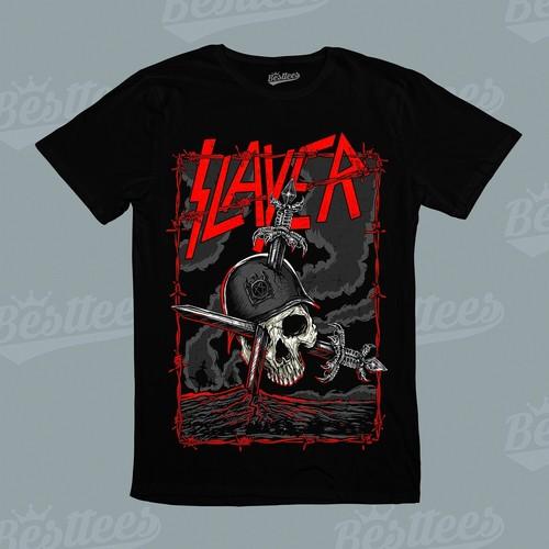 Slayer Trash Metal Nuclear Blast Metal Blade Huntington Park Music Band T-Shirt S разноцветный
