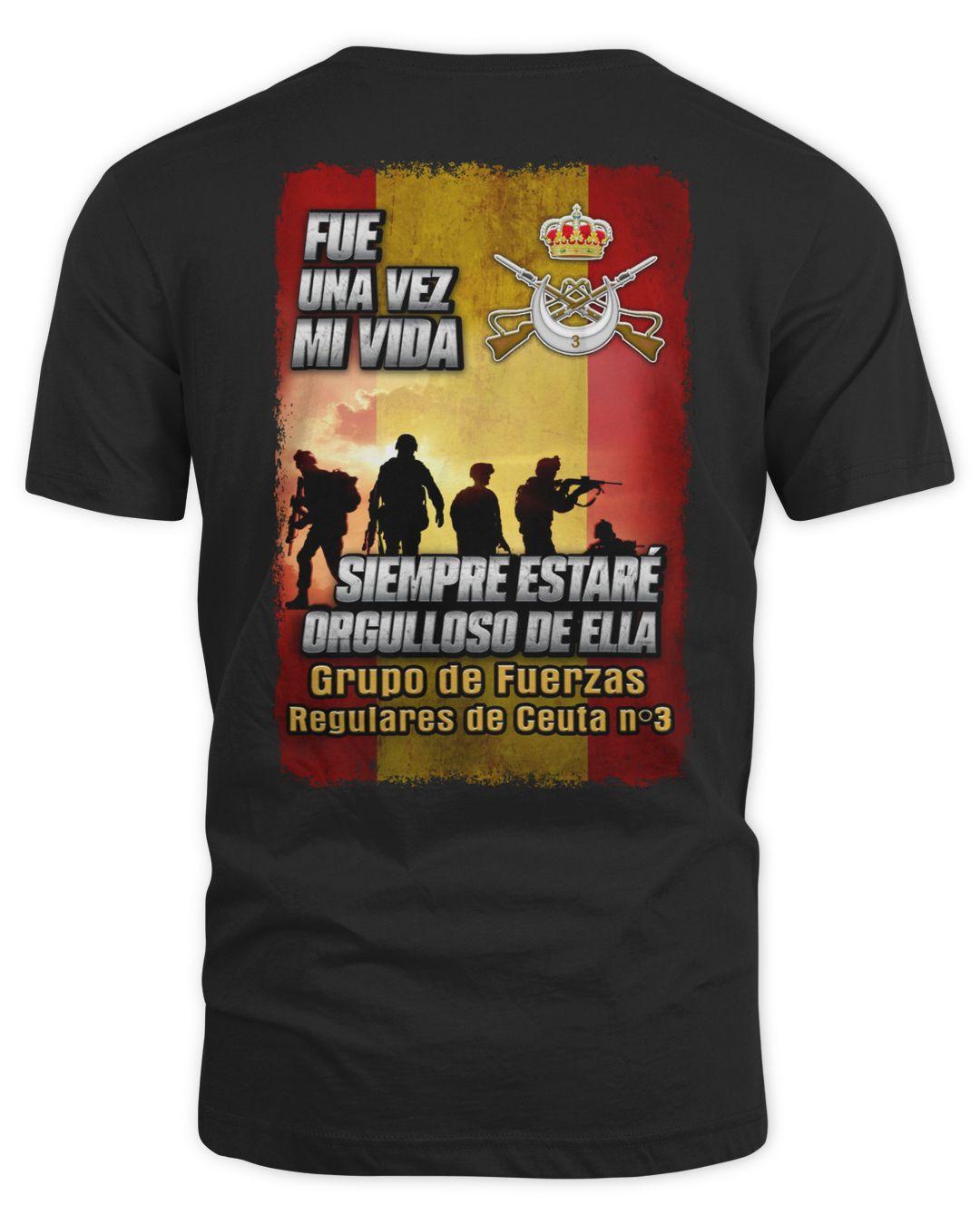

Grupo De Fuerzas Regulares De Ceuta Nº3 Men T-Shirt Short Sleeve Casual 100% Cotton Men s T Shirt 4XL