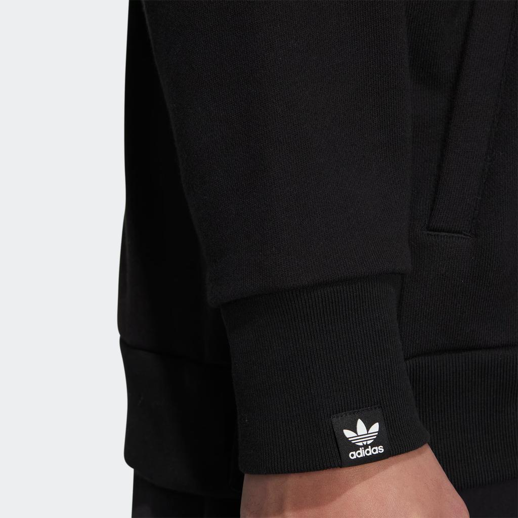 Adidas Originals FW22 Essential Crew Neck Sweatshirt With Trefoil Embroidery Men Sweatshirt Black IC8144