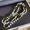 Simulation Pearls Necklace for Women Winter Sweater Chain Palace Style Vintage Jewelry Collar