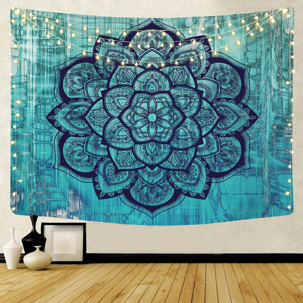 Large Mandala Pattern Indian Tapestry Wall Hanging Decoration Bohemian Beach Towel Polyester Thin Blanket Yoga Shawl Travel  Mat