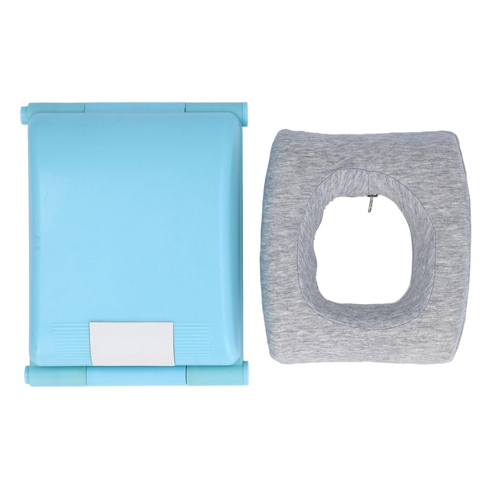 

Подушка для сна 2 в 1, подставка для чтения, складная подушка из пены с памятью, съемная подушка, центральное отверстие, для сна за столом синий