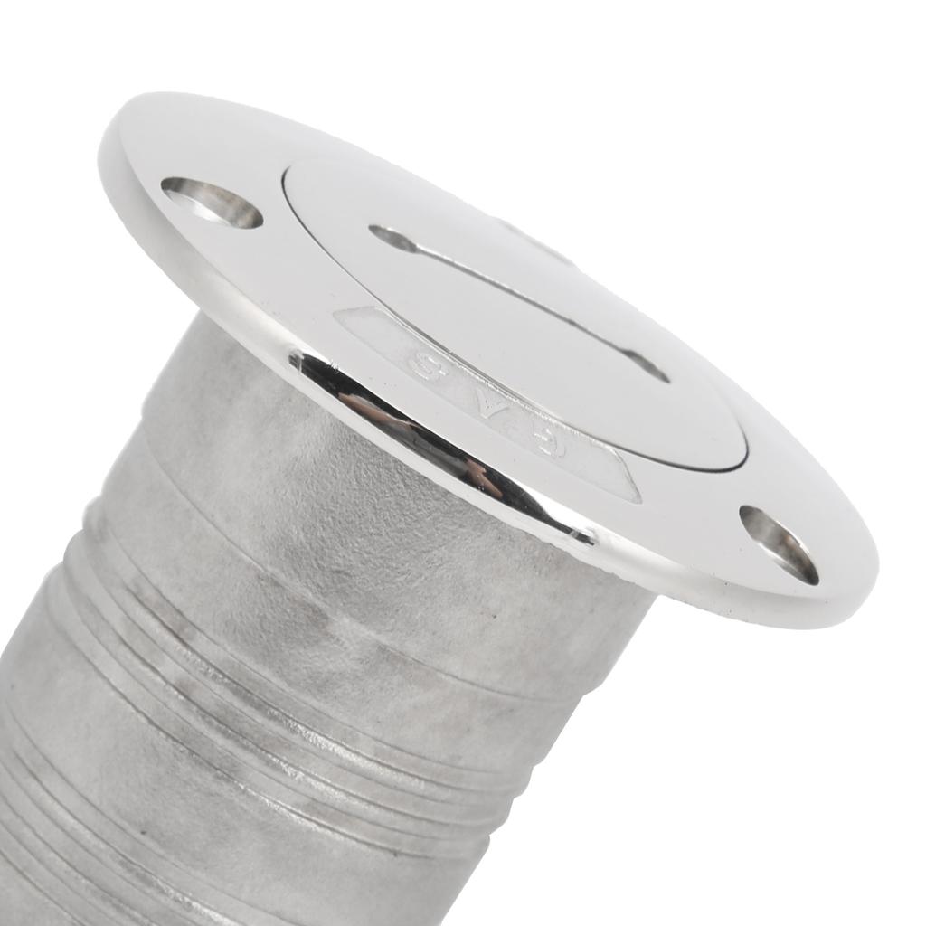Stainless Steel Deck Funnel Water Oil Inlet Fill Filler Port Boat Gas Fuel   Cover Part