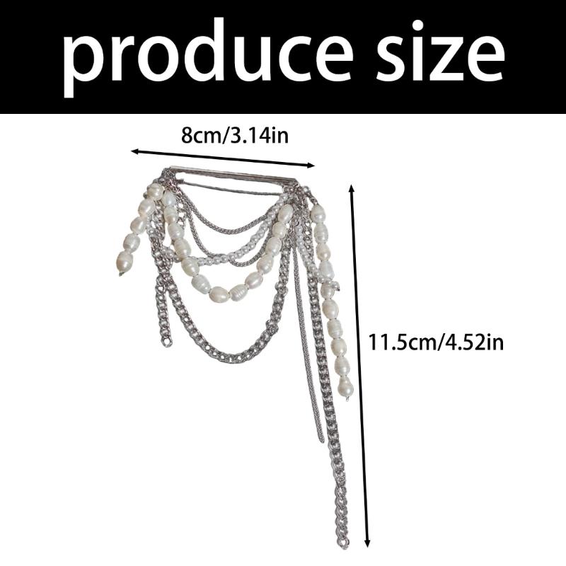 Elegant Retro Multi Strand Fringe Brooch Shimmering Fringe Brooch Pin Ornament For Jackets Scarves Hats Accessories