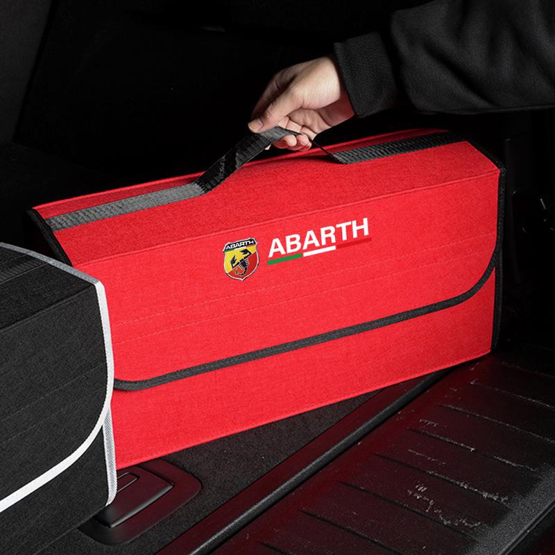 Car Trunk Storage Bag Organizer Sundries Stowing Tidying Box For Abarth Fiat 500 Tipo FR Panda Argo Freemont Viaggio Bravo Punto