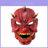 Red And White Japanese Resin Hanryu Demon King Mask Perfect For Halloween Cosplay Events