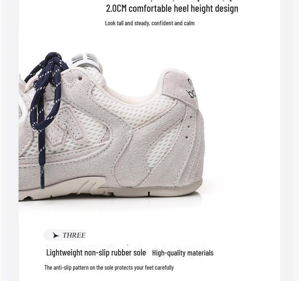 2024 Autumn Women's Dexun Leather Sneakers: Two-Color Laces, Forrest Gump Style, Casual Dad Shoes