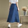 Plus Size High Waist Vintage Summer Casual Loose Long for Woman Denim Skirts Womens Skirt