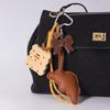 Cute Croissant Pendant Light Versatile High-quality Beaded Bag Accessory New Fashionable Simple Bow Shape Braided Rope Keychain