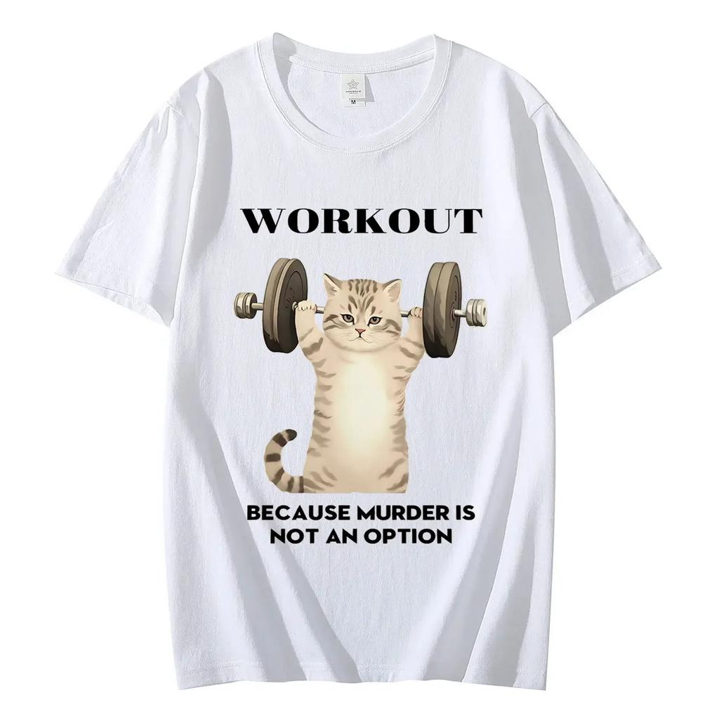 Fun Sports Cat Funny Graphic TShirt Unisex HighQuality Trendy Summer Casual Oversized 100 Cotton Short Sleeve Tshirts