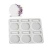 DIY Crystal Epoxy Resin Mold Mirror Jewelry Ornaments Flower Photo Frame Silicone Mold Home Desktop Decoration
