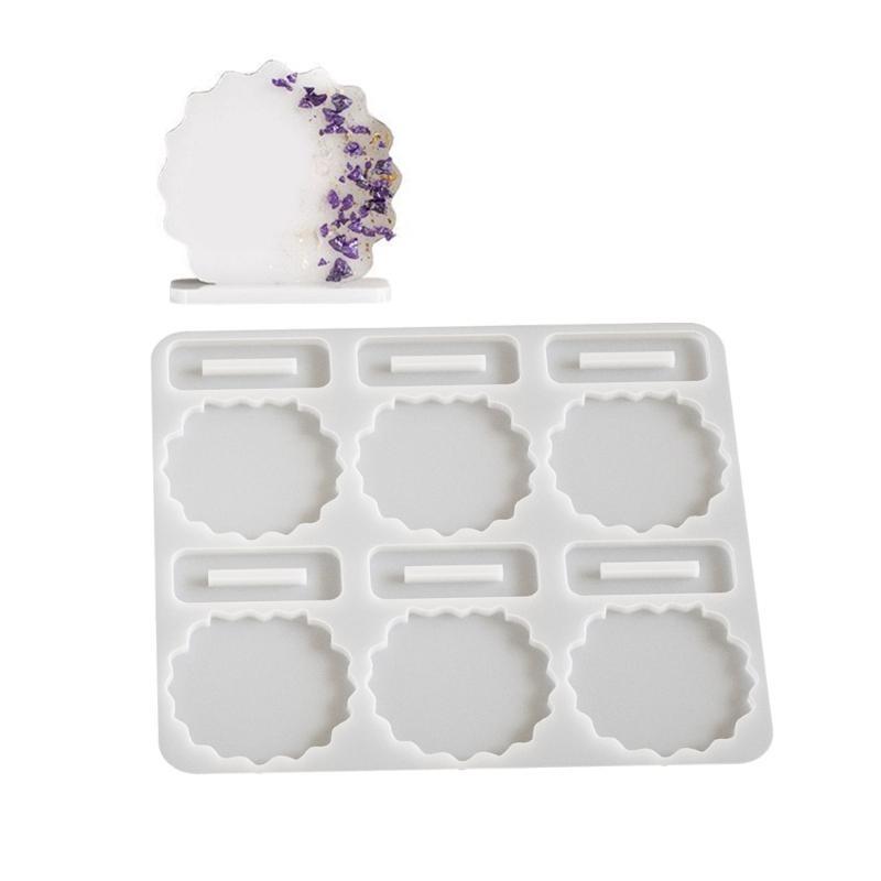 DIY Crystal Epoxy Resin Mold Mirror Jewelry Ornaments Flower Photo Frame Silicone Mold Home Desktop Decoration