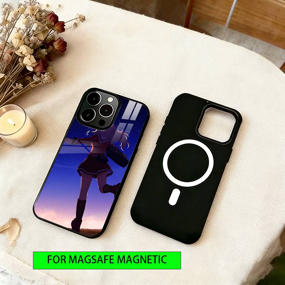 Angel Beats Phone Case For iPhone17,16,15,14,13,12,11 Plus,Pro Magnetic For Magsafe Wireless Charging