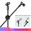 Retractable Folding Microphone & Phone Tripod Stand for Live Streaming and Karaoke, Portable for Indoor/Outdoor Use