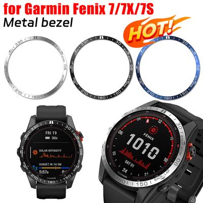 Stainless Steel Bezel for Garmin Fenix 7X 7 7S Smartwatch Protector Metal Cover Bumper Ring Protective Sport Watch Accessories