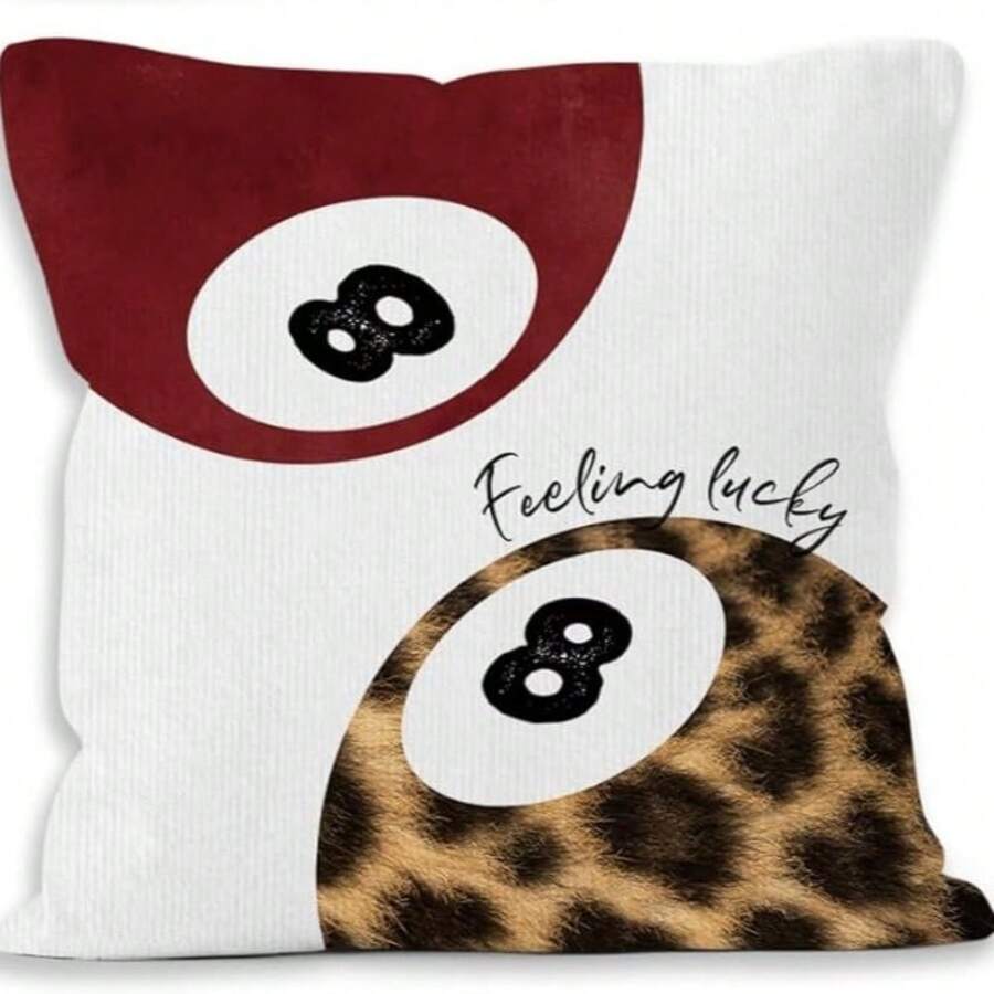 Leopard Animal Print Cushion Cover Green Background Decorative Pillow Case Wildlife Style Home Sofa Living Room Bedroom Decor