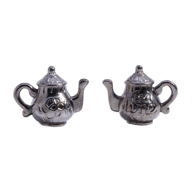 Vintage DIY Alloy Jewelry: 3D Kettle and Coffee Cup Charms Pendants