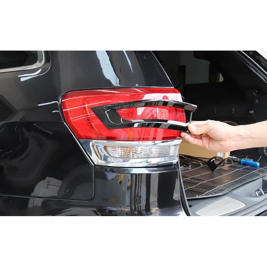 Car Rear Tail Light Lamp Guard Cover Trim Bezel for Jeep Grand Cherokee 2014 2015 2016 2017 2018   Exterior