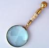 Antique Desk Magnifying Glass Vintage Map Reader Lens Brass Folding