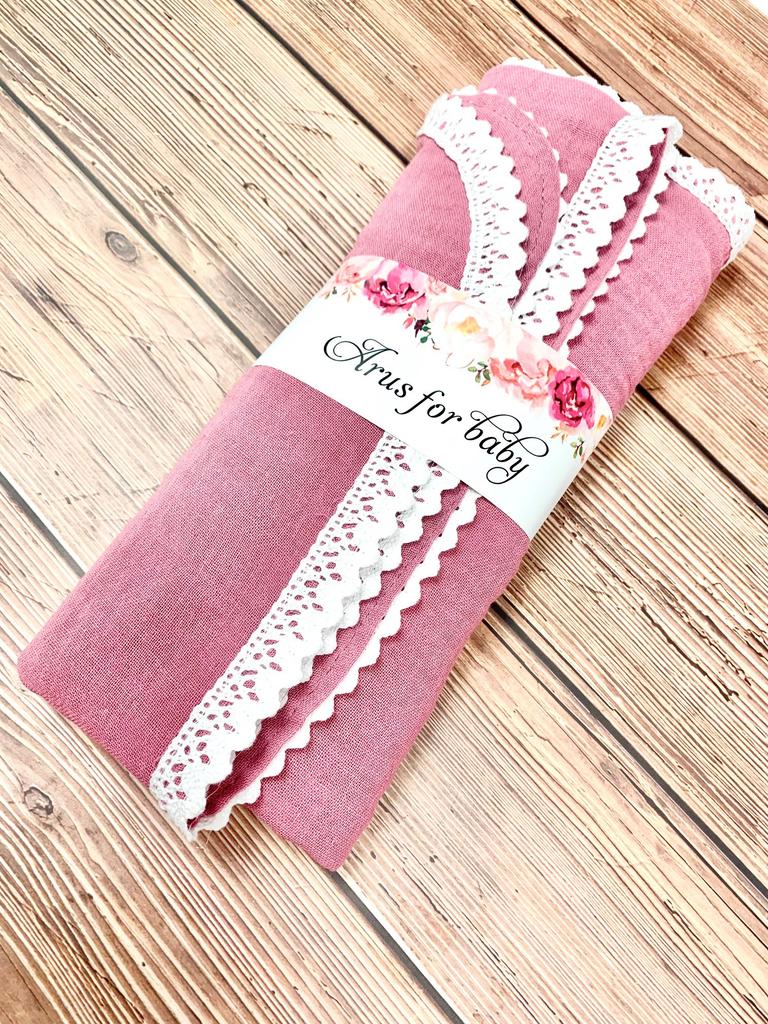 Muslin Blanket 100x75 Lace Coral