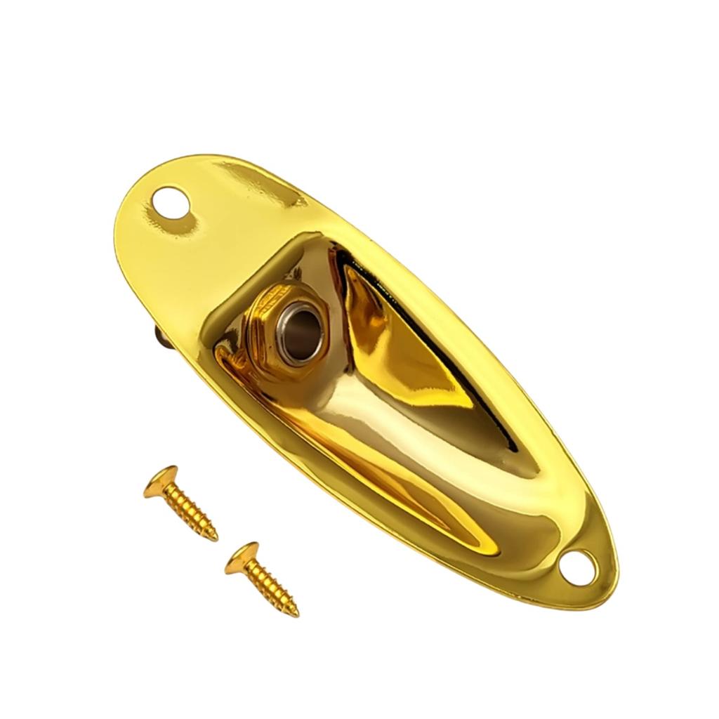 Miwayer Square/Boat Style/Oval Metal 1/4Inch Output Jack Plate Input Jack Socket w/Screws /for Electric Guitar Replacement Parts