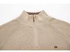 Men's Vertical Rib Knit Half-Zip Stand Collar Thick Sweater