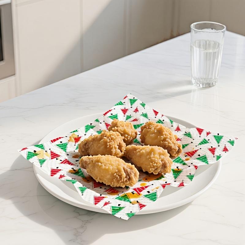 1/4rolls Christmas Kitchen Paper, Thickened Three-Layer Roll Paper, Disposable Kitchen Cleaning Wet and Dry Dual-Purpose