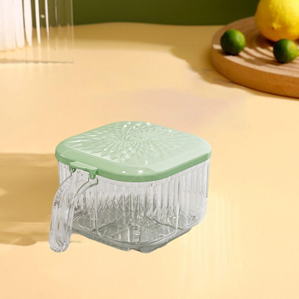 Moisture-proof Condiment Container 4 Compartment Spice Jar Condiment Storage Box  Restaurant