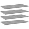 Bookcase Panels - vidaXL - 4 Pcs - Concrete Grey - 60x30x1.5cm - Chipboard