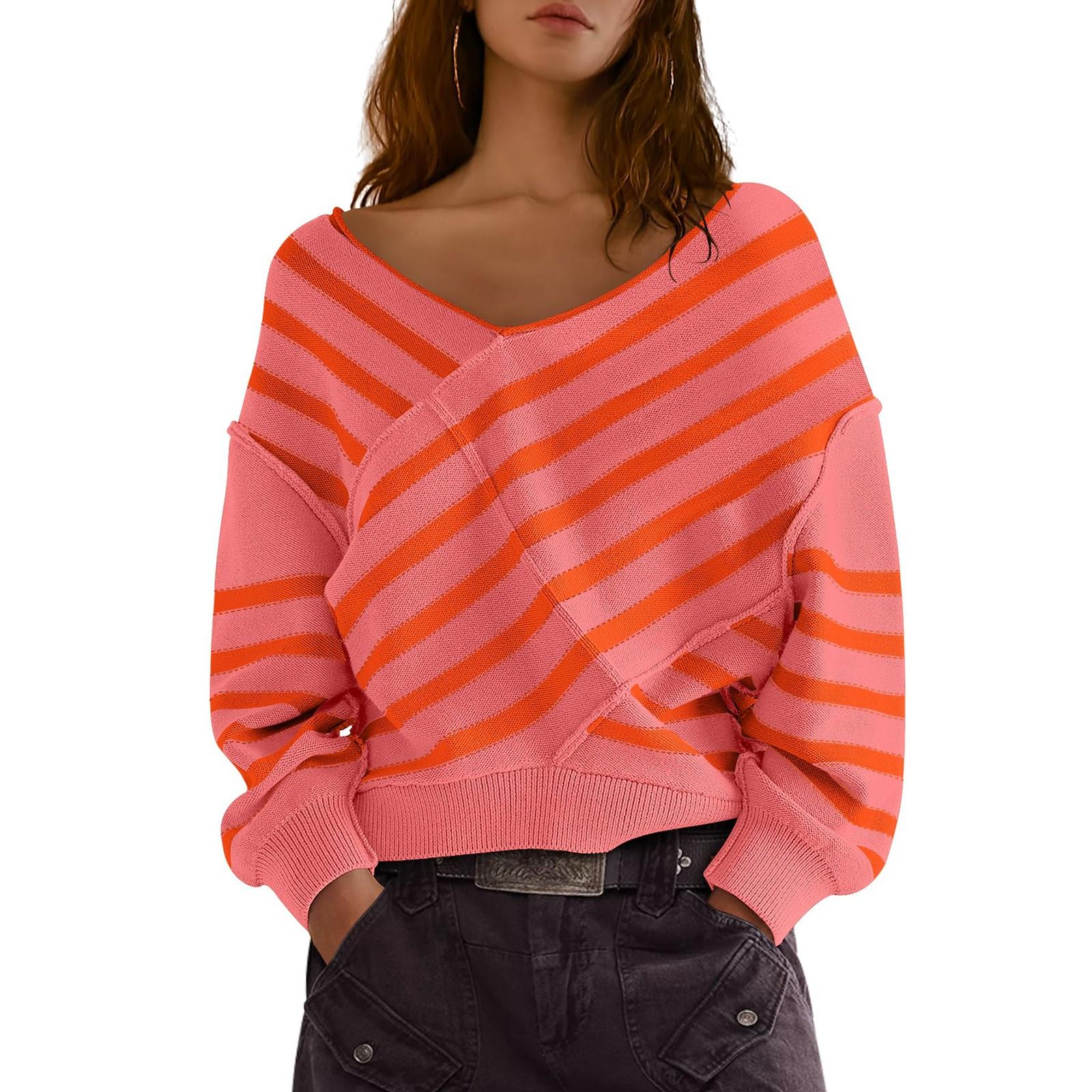 

Топы для женщин, пуловеры с длинными рукавами, повседневные рубашки, топ XS оранжевый